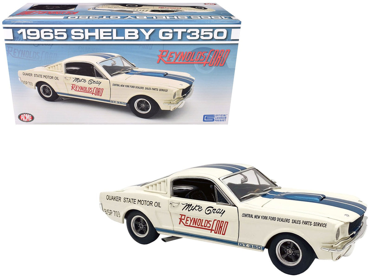 Rapid Vehicles 1965 Shelby GT350 "Reynolds Ford" White with Blue Stripes Limited Edition to 204...
