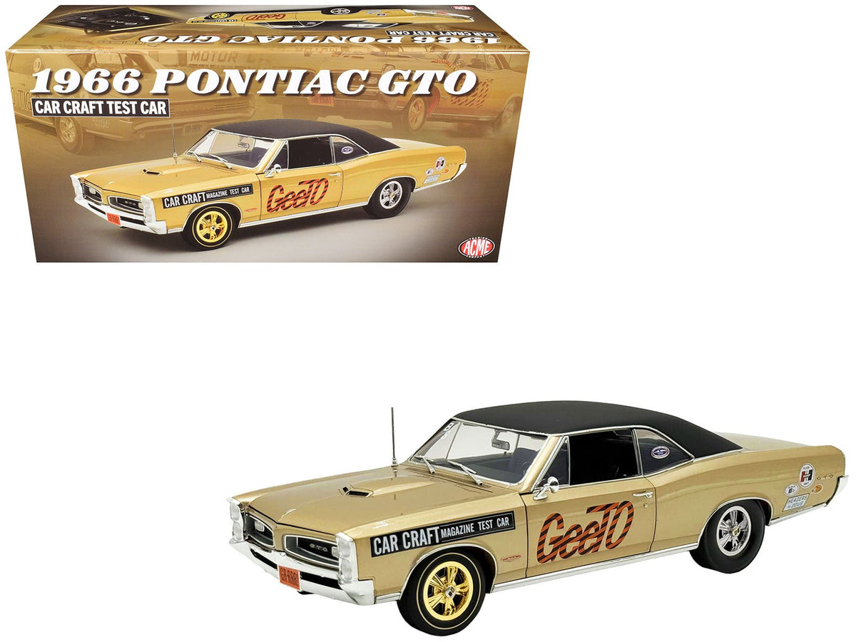 Rapid Vehicles 1966 Pontiac GTO "Car Craft Magazine Test Car" Gold Metallic with Black Top and...