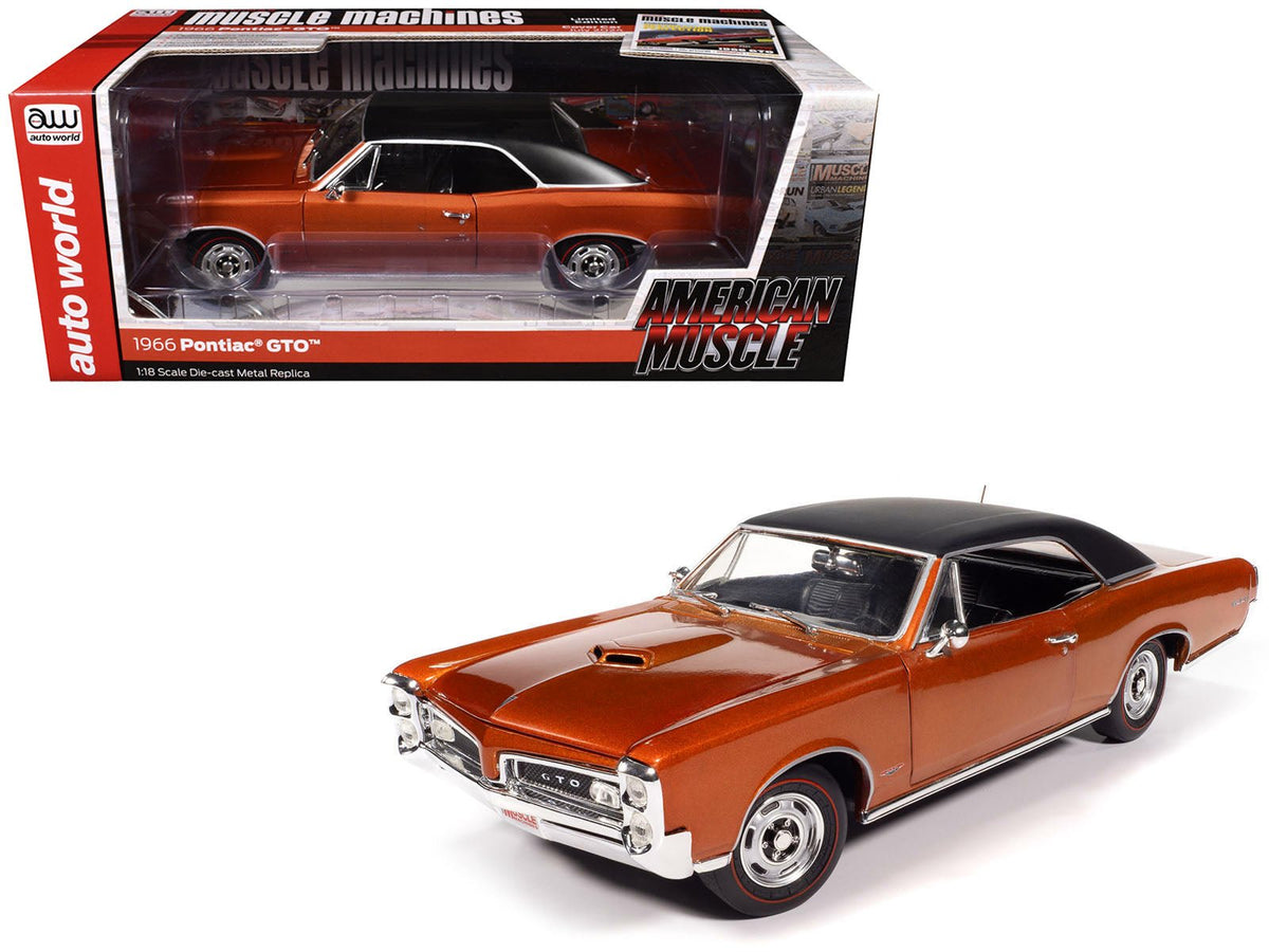 Rapid Vehicles 1966 Pontiac GTO Copper Blaze Metallic with Black Vinyl Top "Hemmings Muscle...