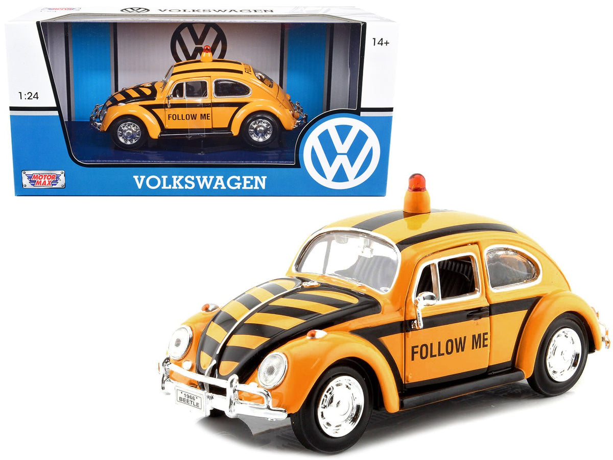 Rapid Vehicles 1966 Volkswagen Beetle "Follow Me" Airport Safety Vehicle Yellow with Black...