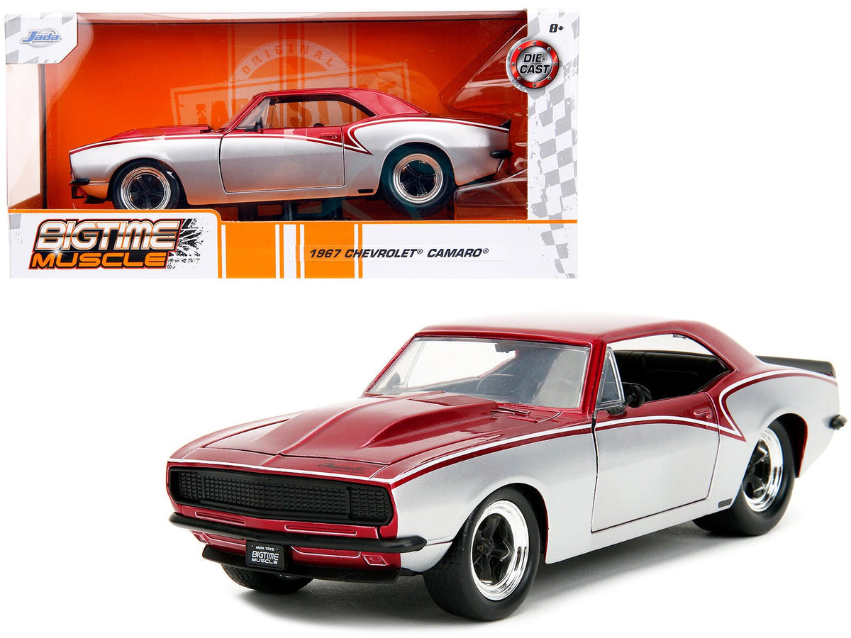 Rapid Vehicles 1967 Chevrolet Camaro Candy Red and Silver Metallic "Bigtime Muscle" Series 1/24...