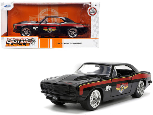 Rapid Vehicles 1967 Chevrolet Camaro "Mickey Thompson" Black with Red and Yellow Stripes "Bigtime...