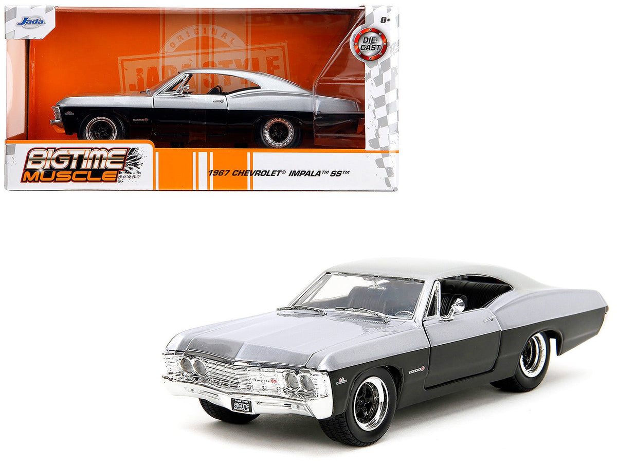 Rapid Vehicles 1967 Chevrolet Impala SS Silver Metallic and Black "Bigtime Muscle" Series 1/24...