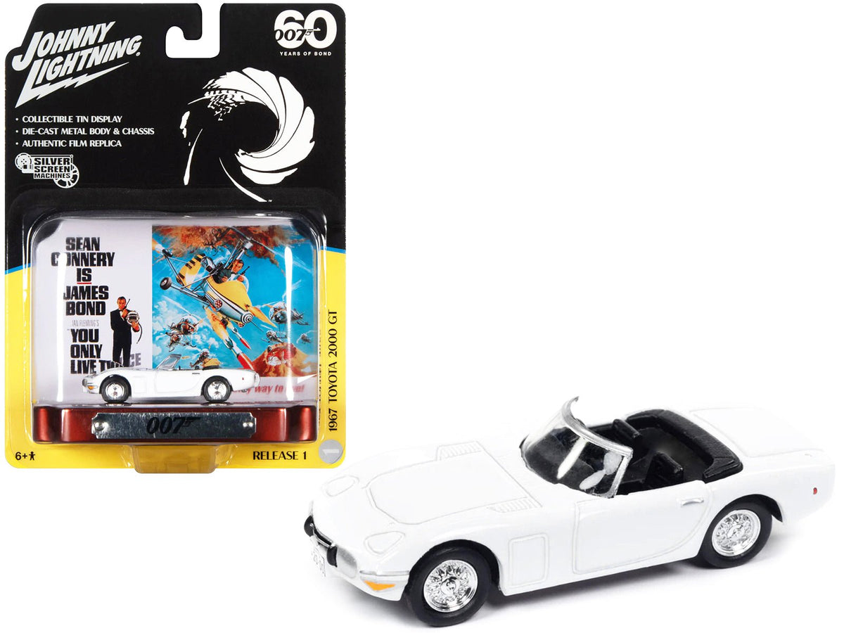 Rapid Vehicles 1967 Toyota 2000 GT Convertible RHD (Right Hand Drive) White 007 (James Bond) "You...