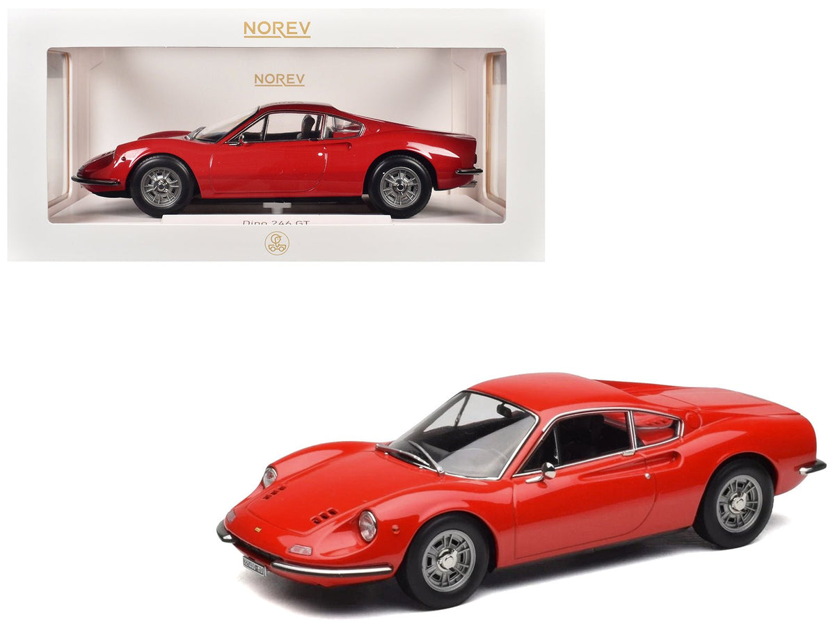 Rapid Vehicles 1968 Dino 246 GT Red 1/18 Diecast Model Car by Norev  free shipping USA