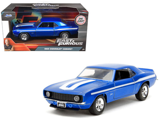 Rapid Vehicles 1969 Chevrolet Camaro Blue Metallic with White Stripes "2 Fast 2 Furious" (2003)...