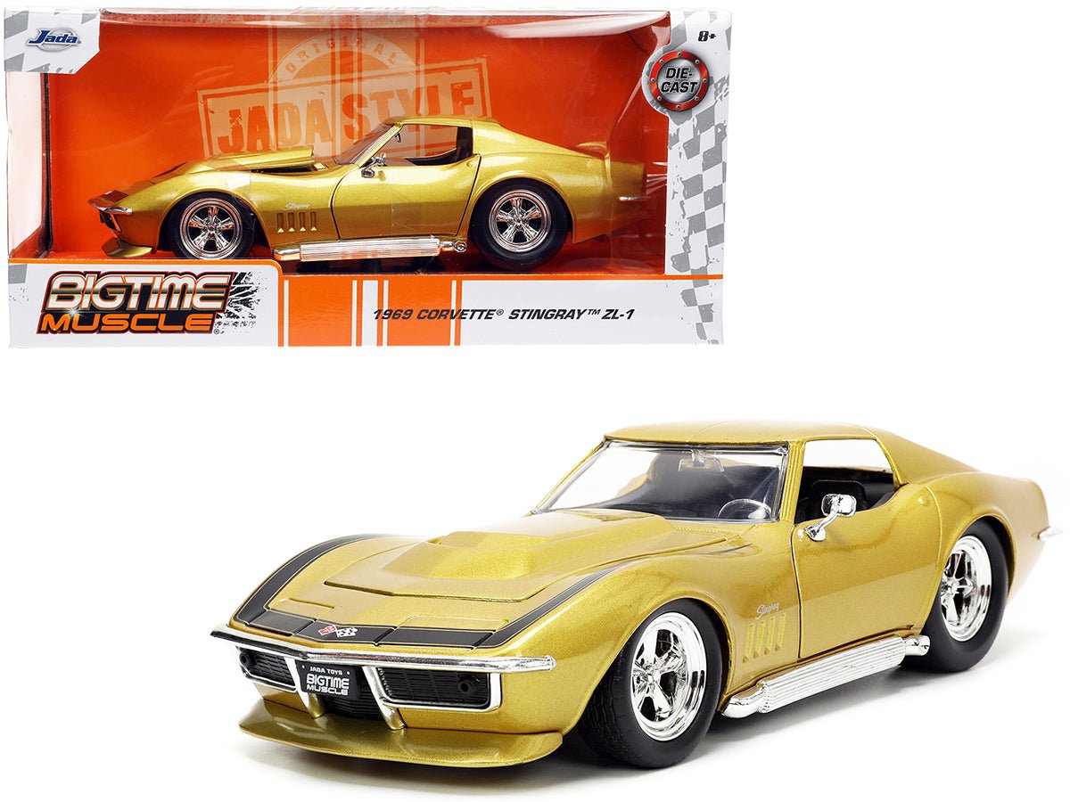 Rapid Vehicles 1969 Chevrolet Corvette Stingray ZL-1 Gold Metallic with Black Stripe "Bigtime...