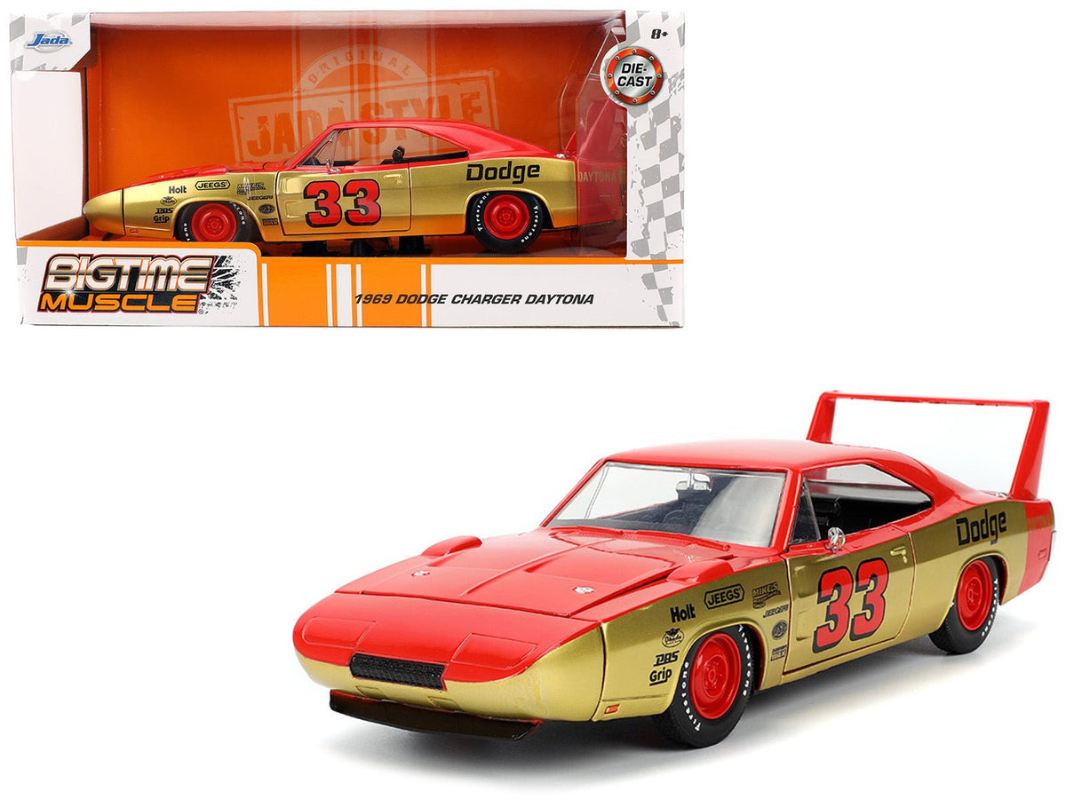 Rapid Vehicles 1969 Dodge Charger Daytona #33 Red and Gold Metallic with Graphics "Bigtime...