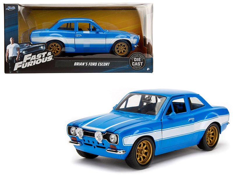 Rapid Vehicles 1970 Brian's Ford Escort Blue with White Stripes "Fast & Furious" Movie 1/24...