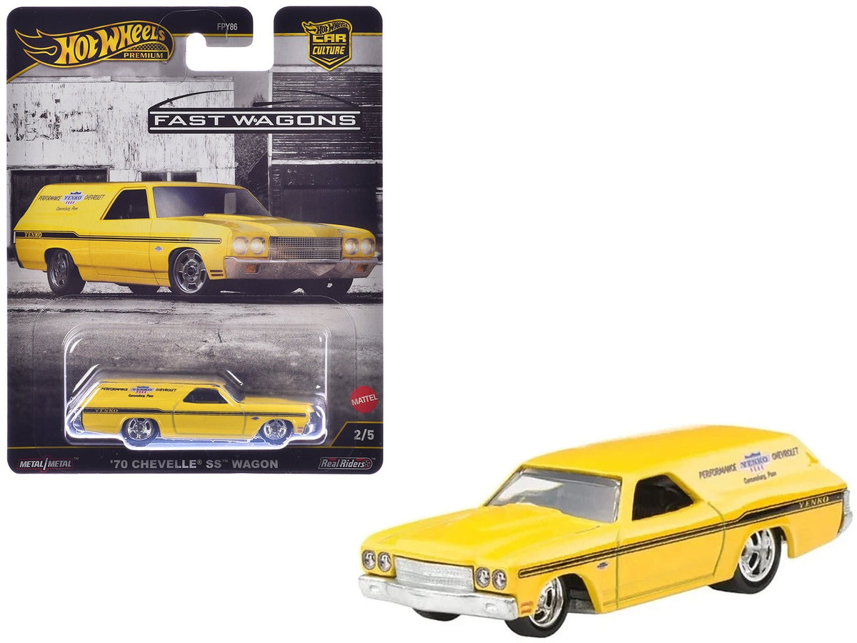 Rapid Vehicles 1970 Chevrolet Chevelle SS Wagon "Yenko" Yellow "Fast Wagons" Series Diecast Model...