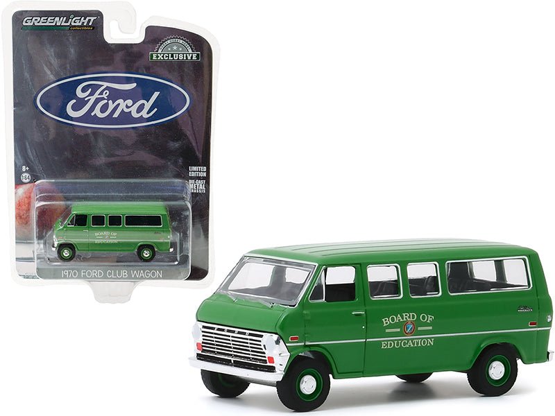 Rapid Vehicles 1970 Ford Club Wagon Van Green "Board of Education" "Hobby Exclusive" 1/64 Diecast...