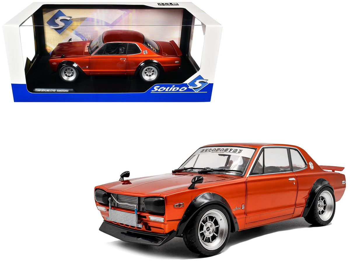 Rapid Vehicles 1970 Nissan Skyline (C10) Hakosuka RHD (Right Hand Drive) Orange Metallic 1/18...