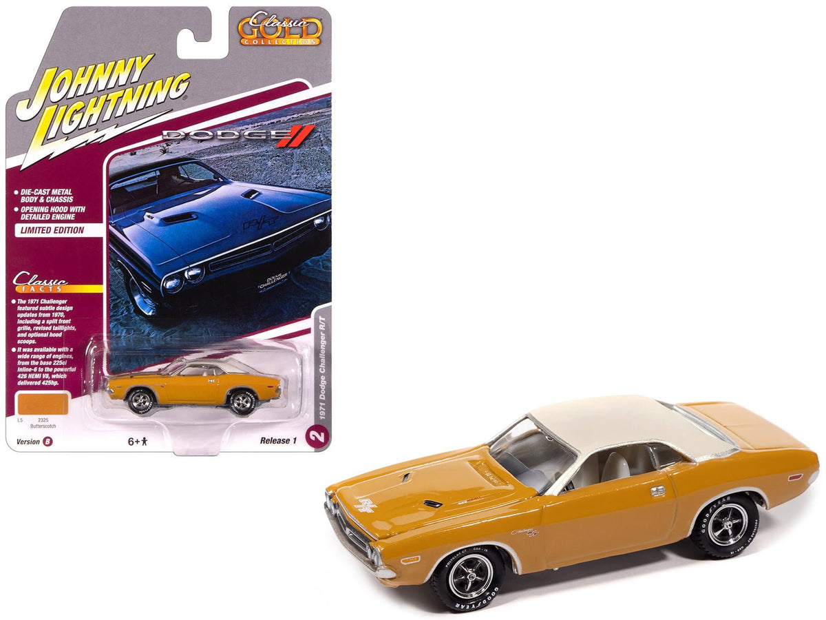 Rapid Vehicles 1971 Dodge Challenger R/T Butterscotch with White Top and Interior "Classic Gold...