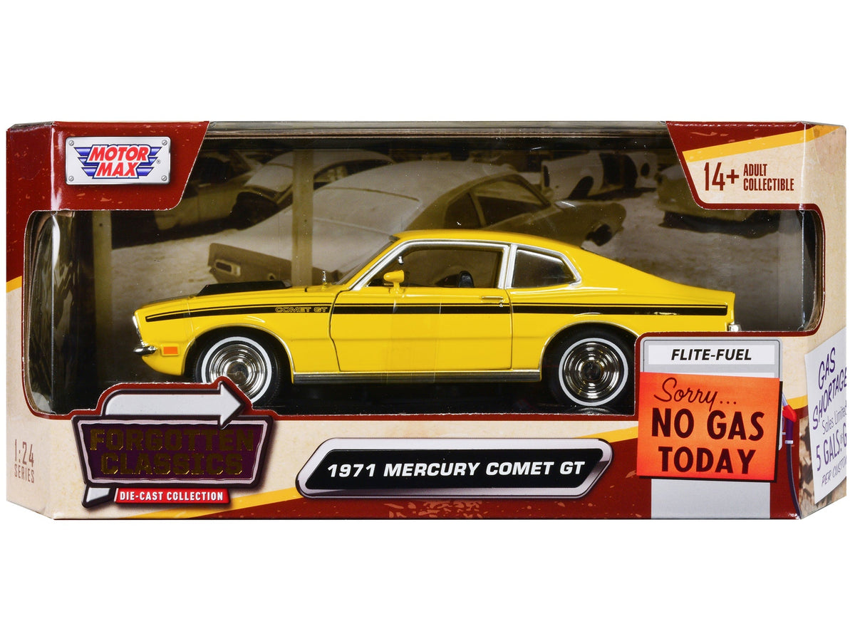 Rapid Vehicles 1971 Mercury Comet GT Yellow with Black Stripes "Forgotten Classics" Series 1/24...