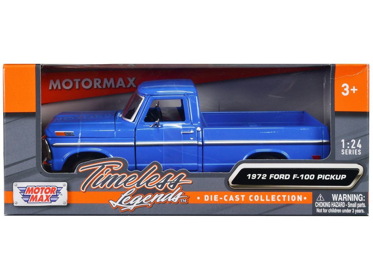 Rapid Vehicles 1972 Ford F-100 Pickup Truck Blue "Timeless Legends" Series 1/24 Diecast Model Car...