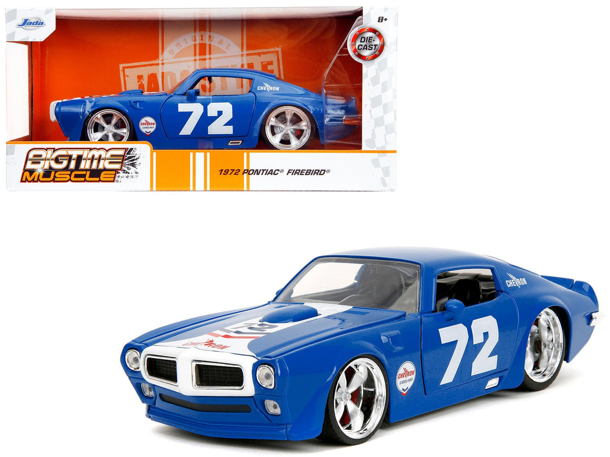 Rapid Vehicles 1972 Pontiac Firebird #72 Blue with White Stripe "Chevron" "Bigtime Muscle" Series...