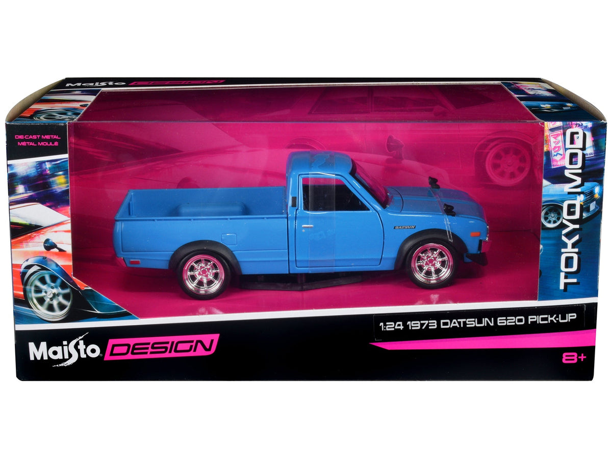 Rapid Vehicles 1973 Datsun 620 Pickup Truck Blue "Tokyo Mod" "Maisto Design" Series 1/24 Diecast...