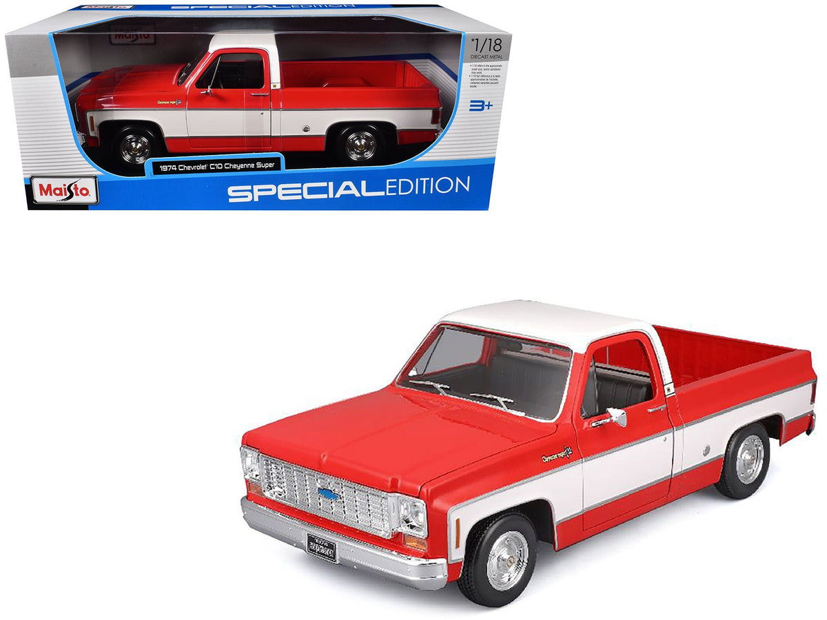 Rapid Vehicles 1974 Chevrolet C10 Cheyenne Super Pickup Truck Red and White "Special Edition"...