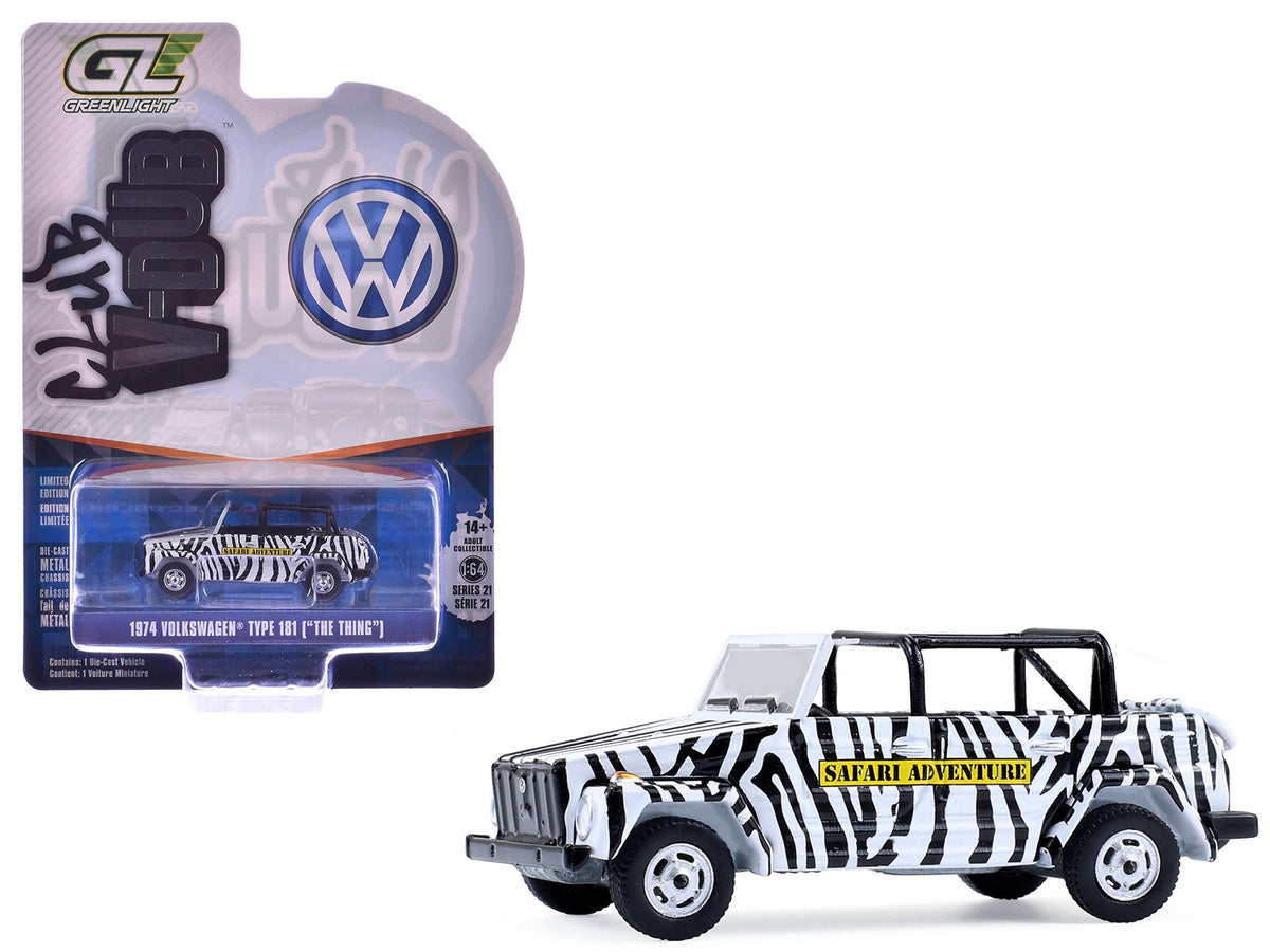 Rapid Vehicles 1974 Volkswagen Thing (Type 181) "Safari Adventure" Black and White Zebra Stripes...