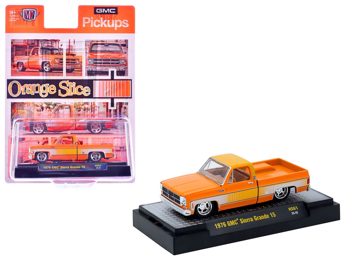 Rapid Vehicles 1976 GMC Sierra Grande 15 Pickup Truck Orange and white with Orange Interior...