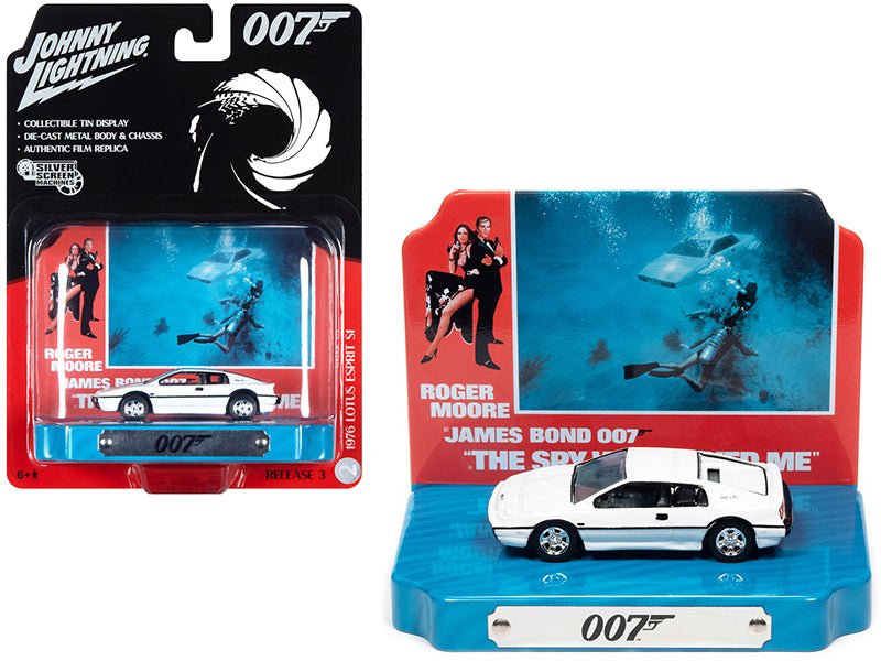 Rapid Vehicles 1976 Lotus Esprit S1 White with Collectible Tin Display "007" (James Bond) "The...
