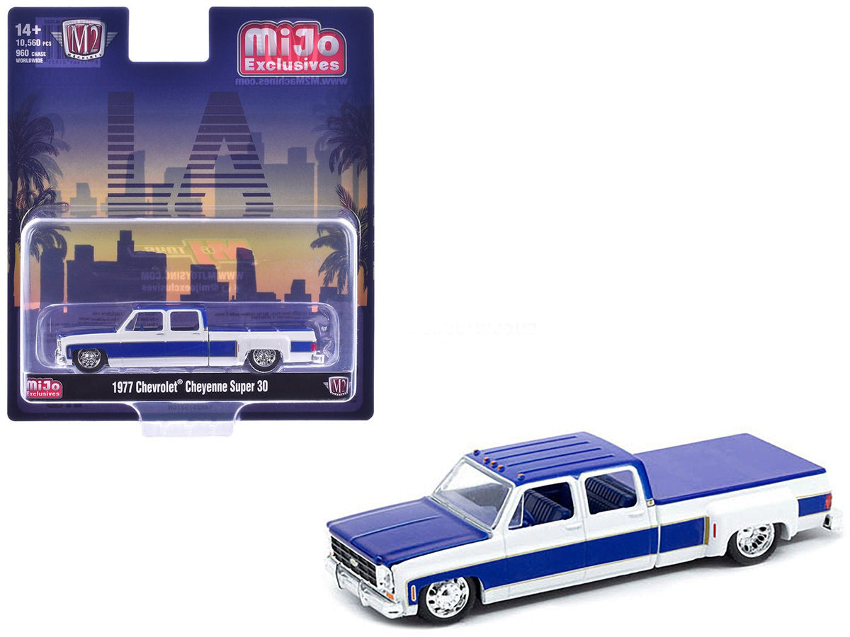 Rapid Vehicles 1977 Chevrolet Cheyenne Super 30 Pickup Truck White and Blue "LA" Limited Edition...