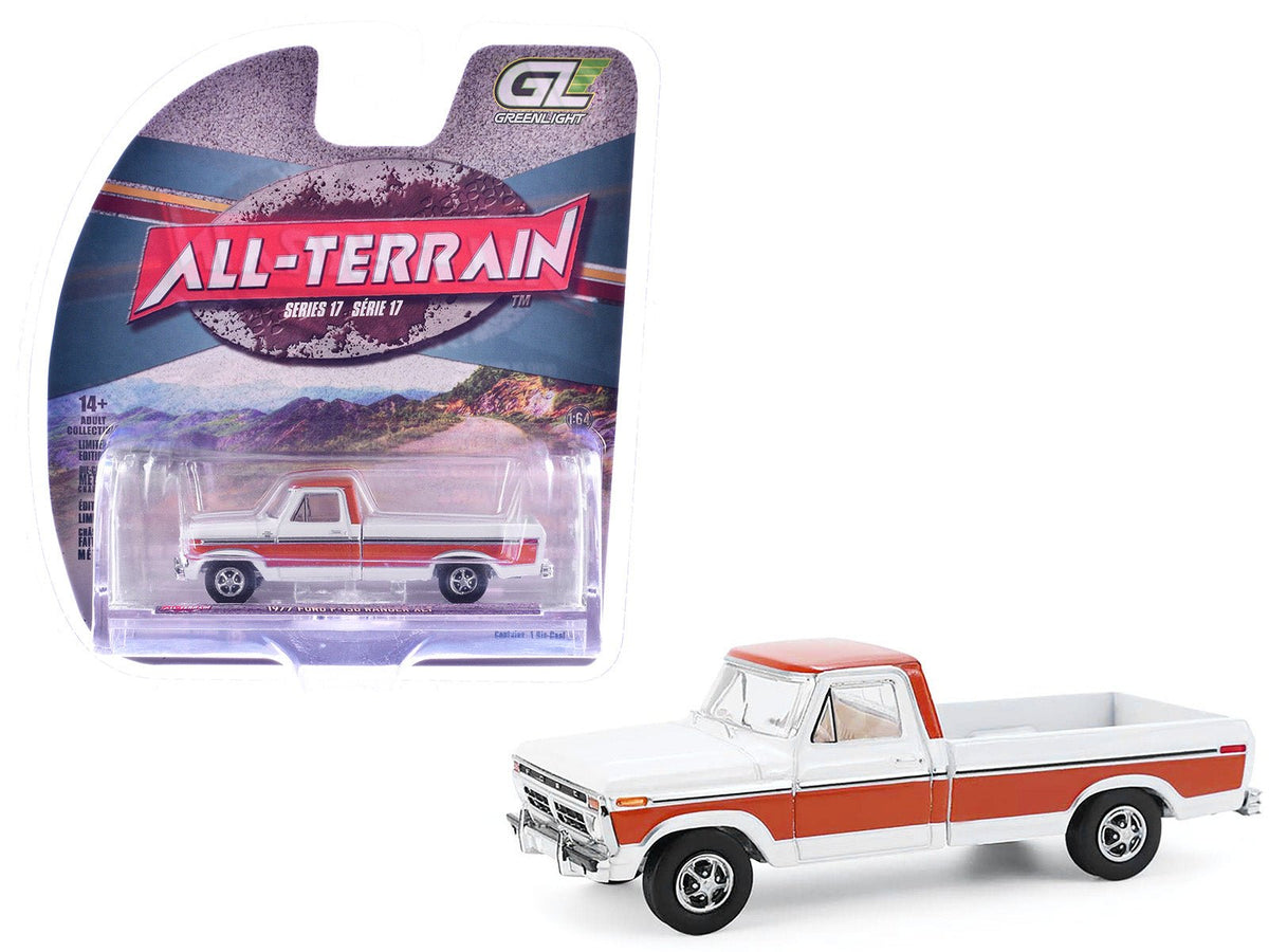 Rapid Vehicles 1977 Ford F-150 Ranger XLT Pickup Truck Orange and White "All Terrain" Series 17...