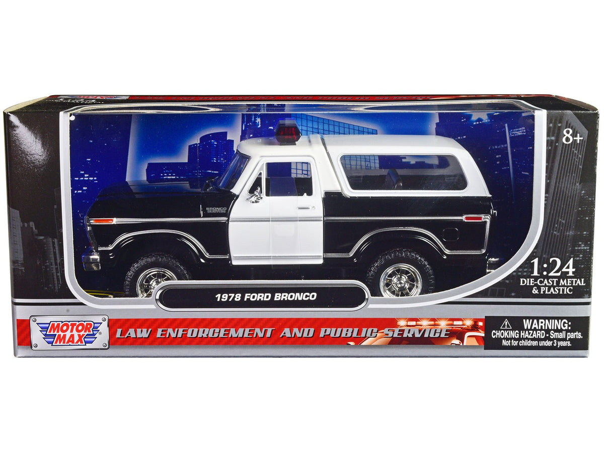 Rapid Vehicles 1978 Ford Bronco Police Car Unmarked Black and White "Law Enforcement and Public...