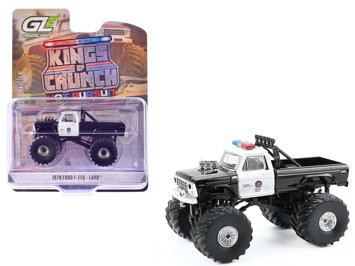 Rapid Vehicles 1978 Ford F-250 Monster Truck "LAPD (Los Angeles Police Department)" Black and...