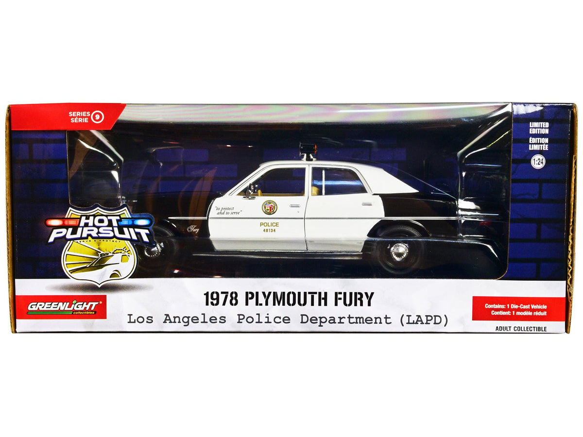 Rapid Vehicles 1978 Plymouth Fury Black and White "LAPD (Los Angeles Police Department)" "Hot...