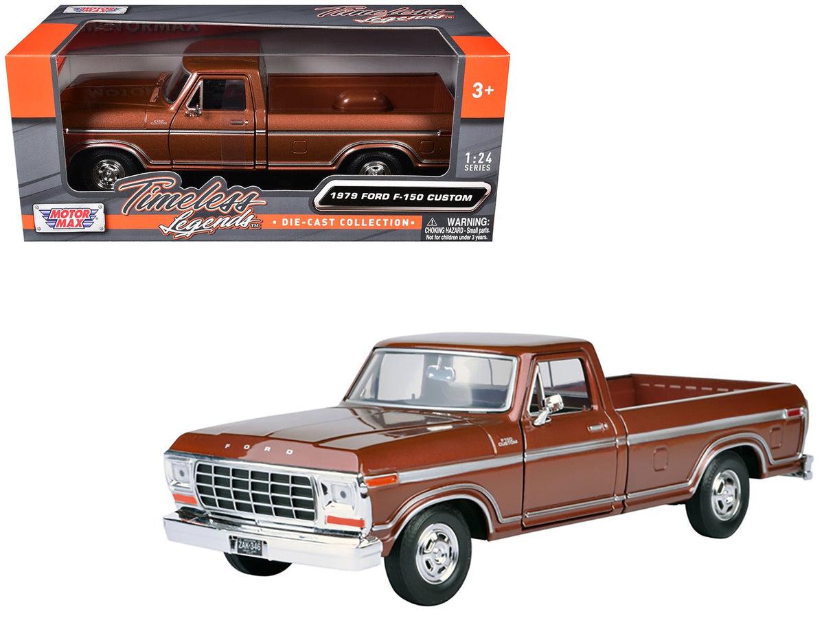 Rapid Vehicles 1979 Ford F-150 Pickup Truck Brown 1/24 Diecast Model Car by Motormax  free...