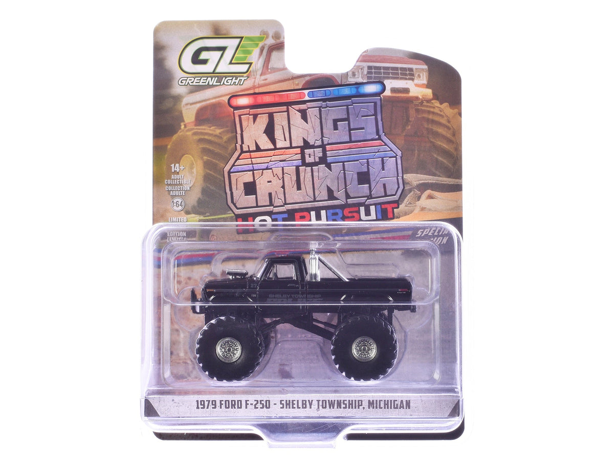 Rapid Vehicles 1979 Ford F-250 Monster Truck "Shelby Township Police Michigan" Black "Kings of...