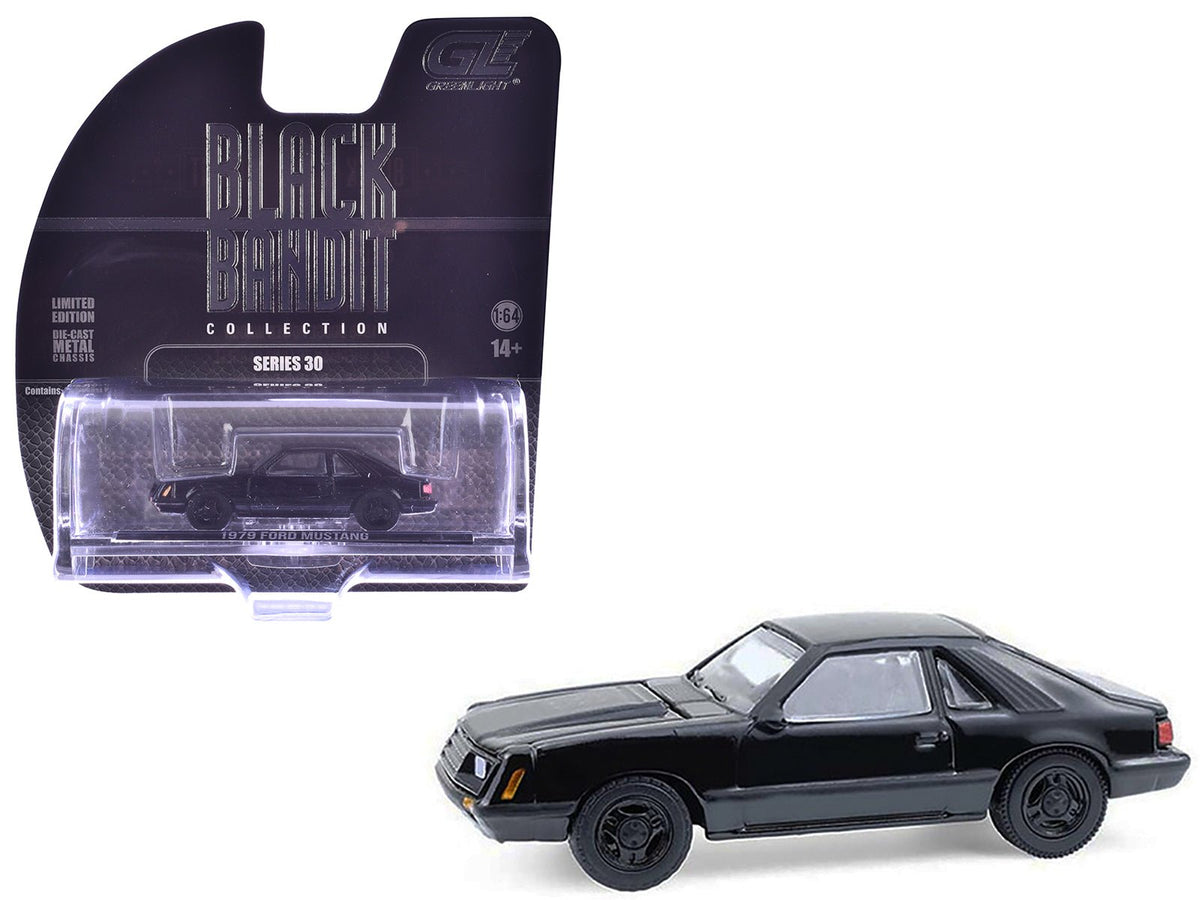 Rapid Vehicles 1979 Ford Mustang Fastback Black "Black Bandit" Series 30 1/64 Diecast Model Car...