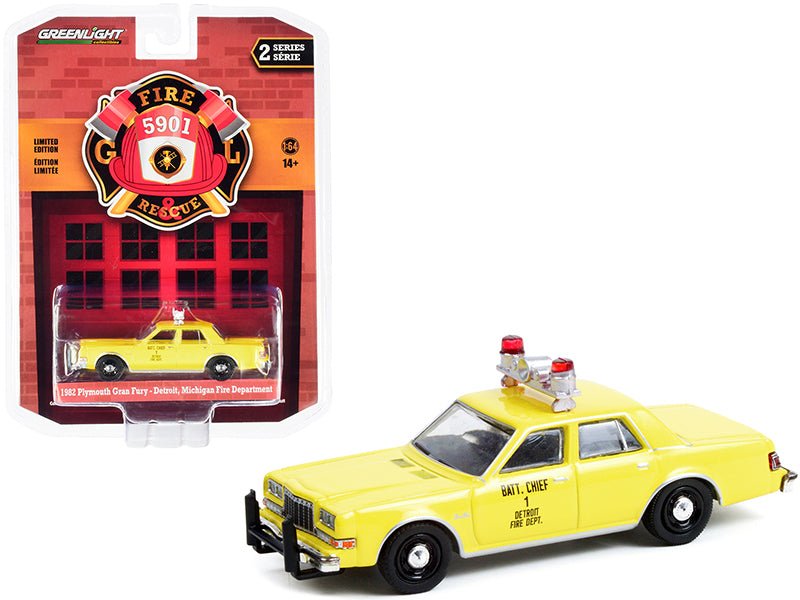 Rapid Vehicles 1982 Plymouth Gran Fury Yellow "Detroit Fire Department Battalion Chief #1"...