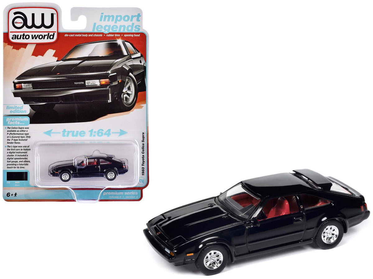 Rapid Vehicles 1983 Toyota Celica Supra Black with Red Interior "Import Legends" Series 1/64...