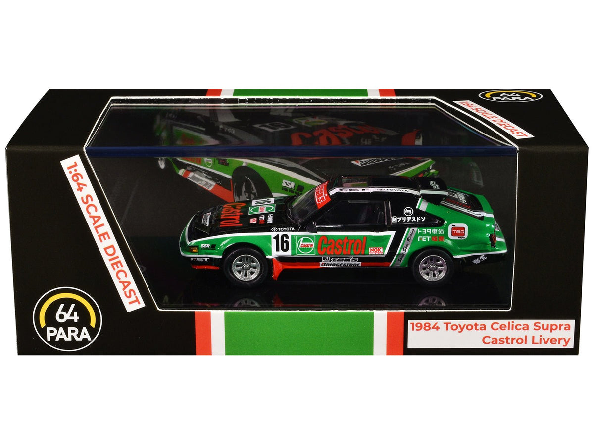 Rapid Vehicles 1984 Toyota Celica Supra #16 "Castrol Livery" Black and Green with Graphics 1/64...