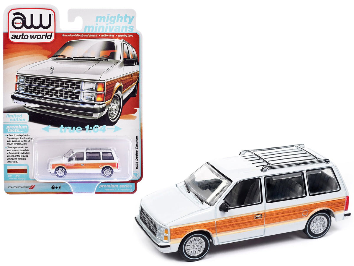 Rapid Vehicles 1985 Dodge Caravan Van White with Woodgrain Side Panels "Mighty Minivans" Series...