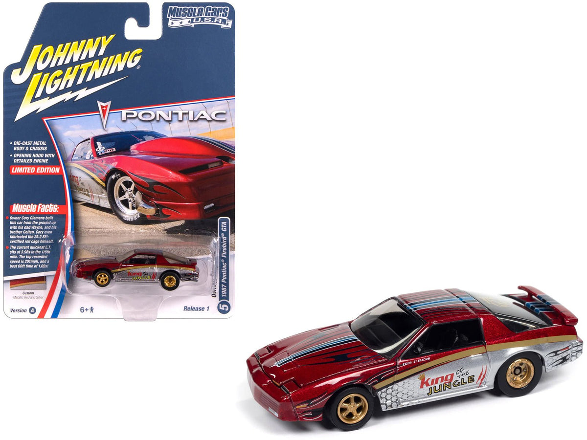 Rapid Vehicles 1987 Pontiac Firebird GTA "King of the Jungle" Red and Silver Metallic with...