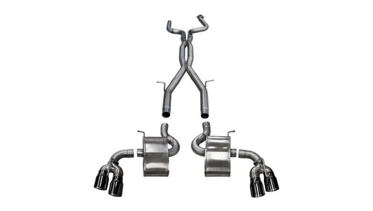 FR SPORT Corsa 16-18 Chevy Camaro SS Xtreme+ 2.75in Cat-Back Dual Rear Exit w/ Single 4.5in Black...