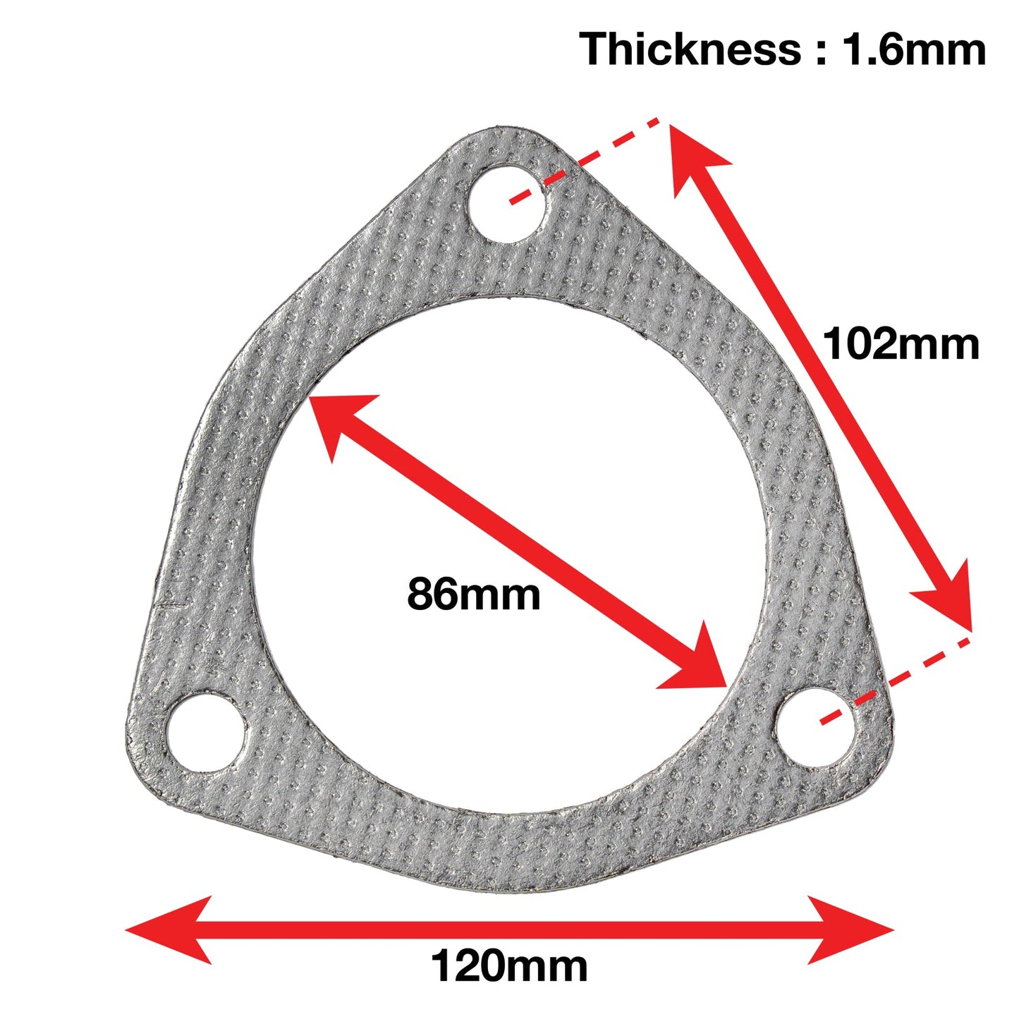 APEXi A'PEXi Exhaust Gasket (Three Bolt) - Replacement