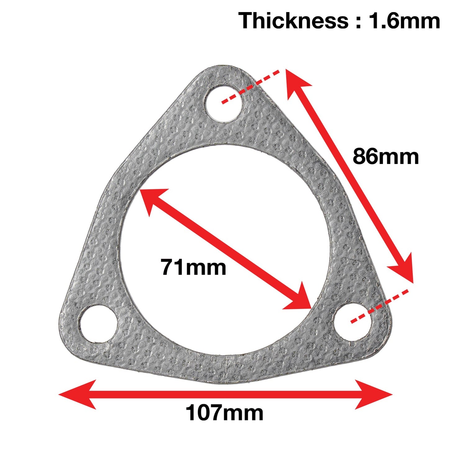 APEXi A'PEXi Exhaust Gasket (Three Bolt) - Replacement