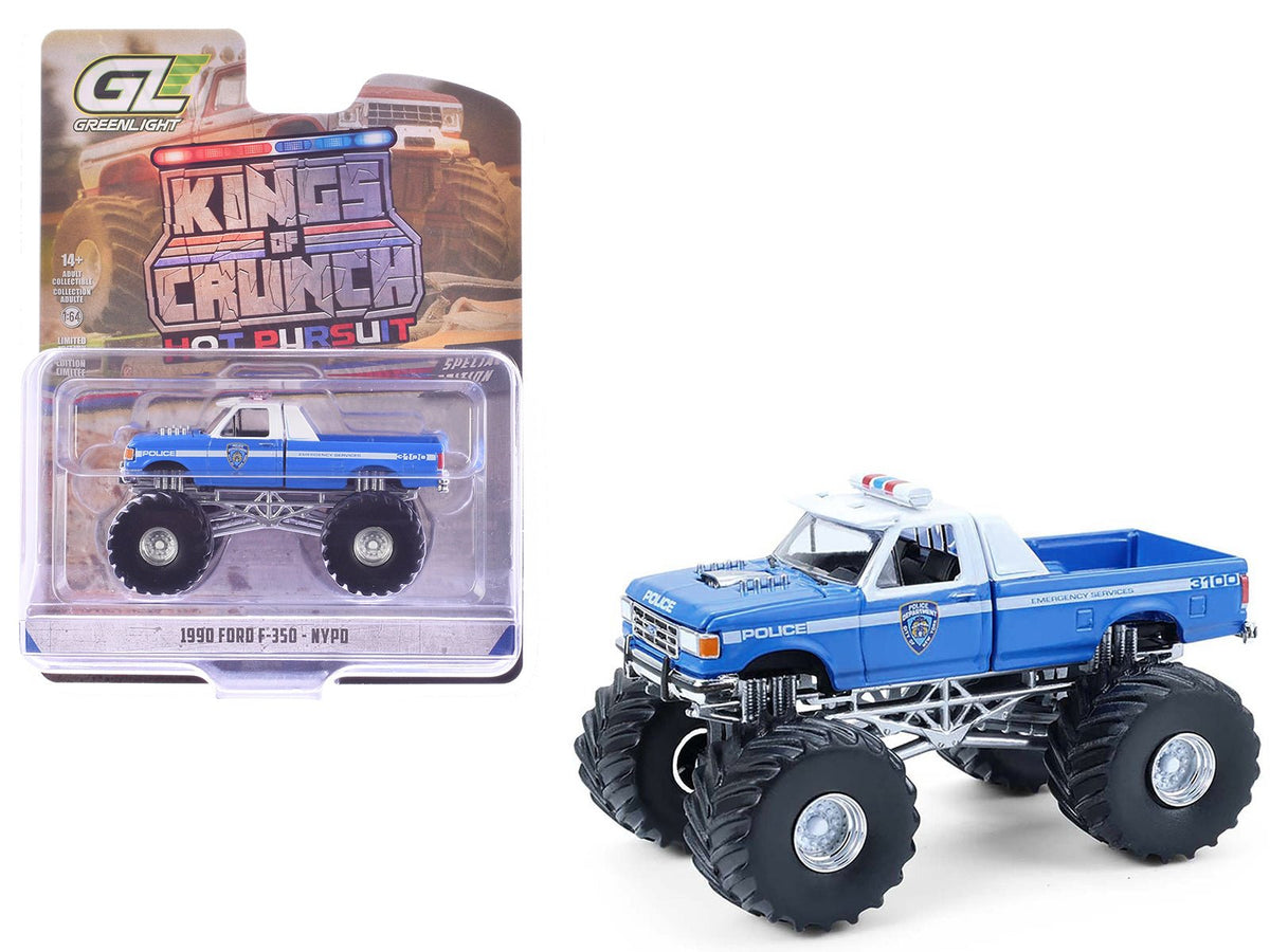 Rapid Vehicles 1990 Ford F-350 Monster Truck "NYPD (New York Police Department)" Blue with White...