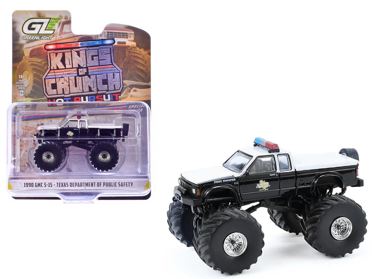 Rapid Vehicles 1990 GMC S-15 Monster Truck "Texas Department of Public Safety" Black and White...