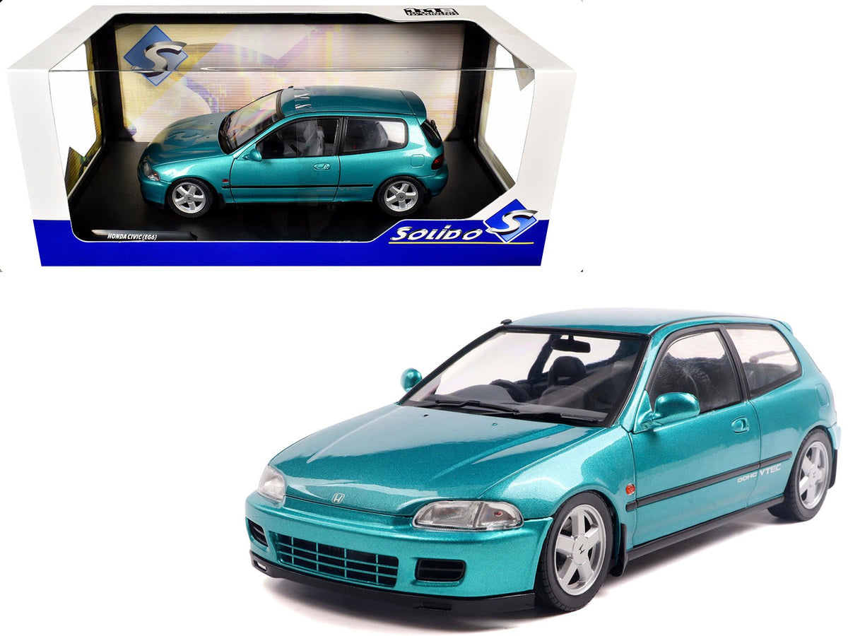 Rapid Vehicles 1991 Honda Civic (EG6) RHD (Right Hand Drive) Aztec Green Metallic 1/18 Diecast...