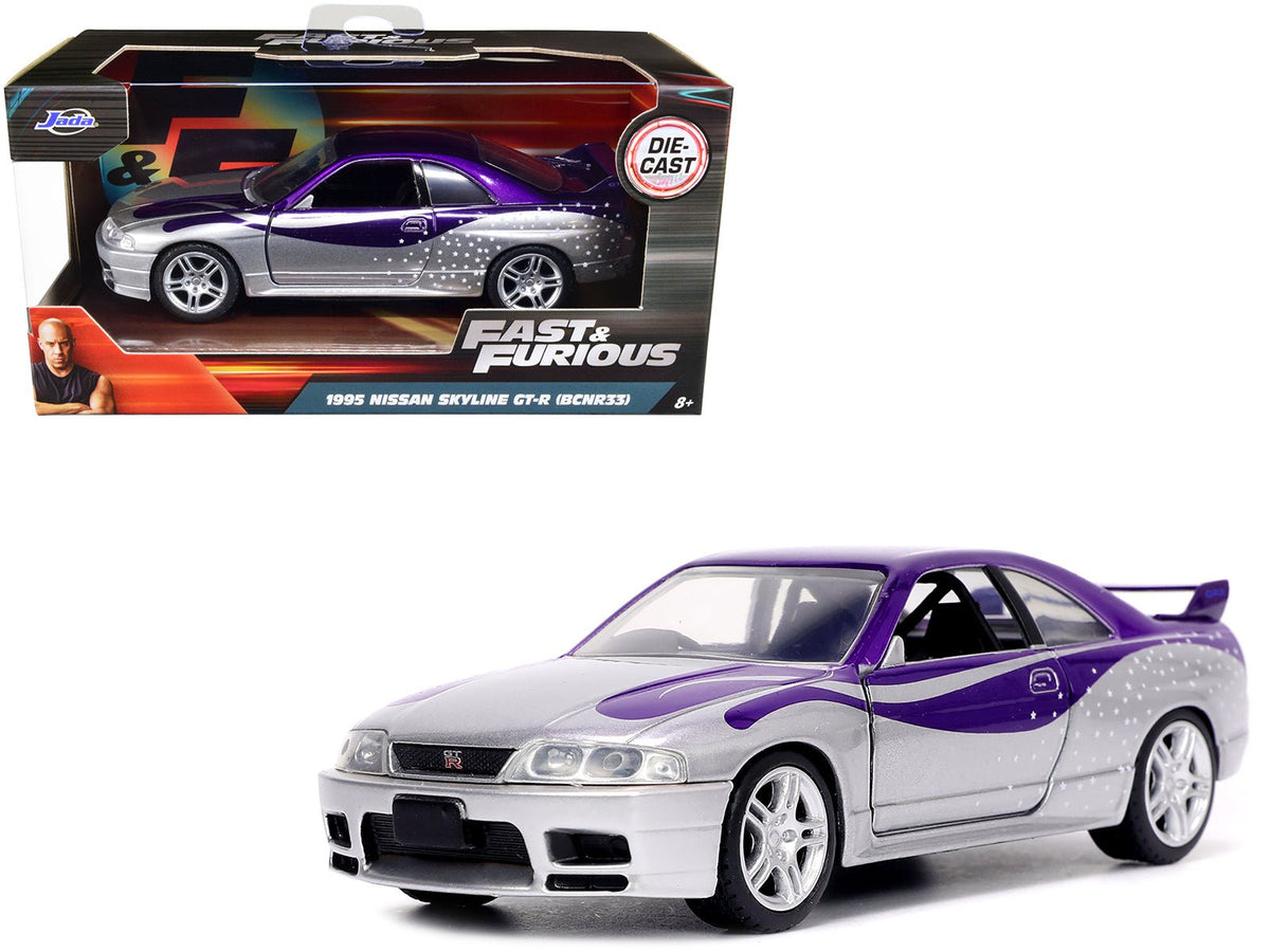 Rapid Vehicles 1995 Nissan Skyline GT-R (BCNR33) Purple and Silver Metallic "Fast & Furious"...