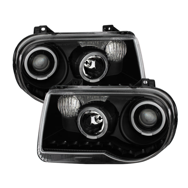 FR SPORT SPYDER Xtune Chrysler 300C 05-10 ( Not 300 ) Halo Projector Headlights Black...