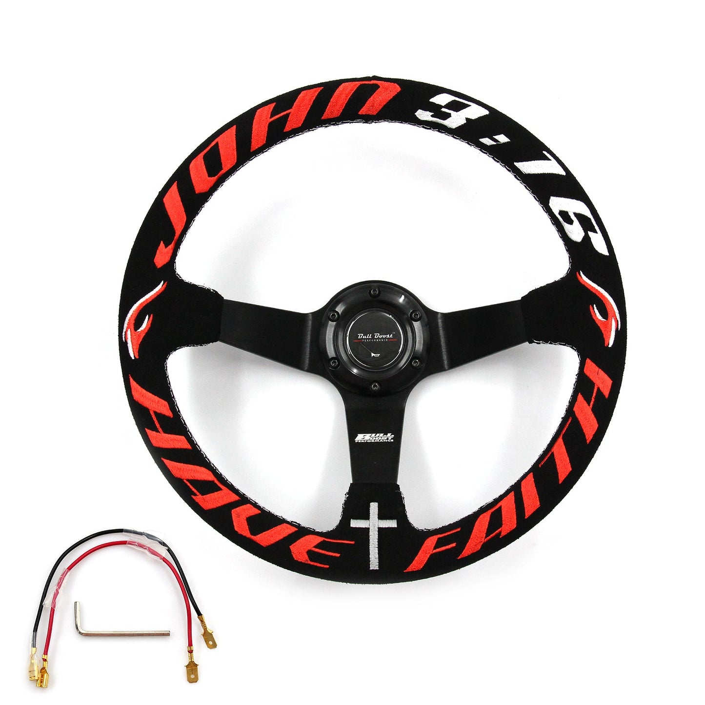 Have Faith 6-Bolt Racing Steering Wheel + Hub Adapter Boss Kit for Civic, Del Sol, Integra