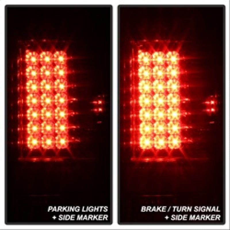 FR SPORT Spyder Ford F150 side 97-03/F250/350 Duty 99-07 LED Tail Lights Red Clear...