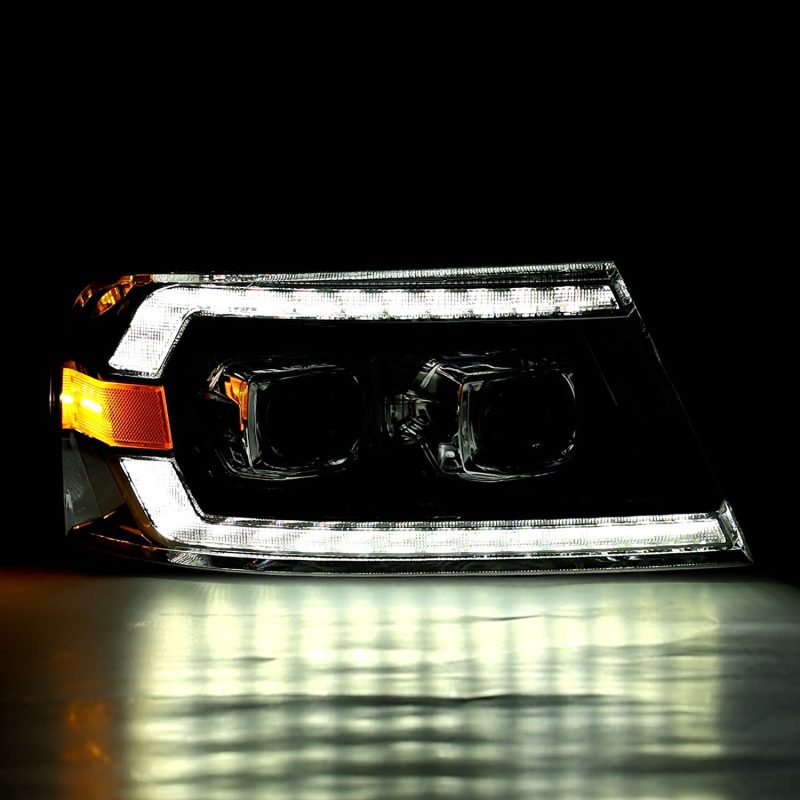 FR SPORT AlphaRex 04-08 Ford F150 PRO-Series Projector Headlights Alpha-Black w/ Sequential...
