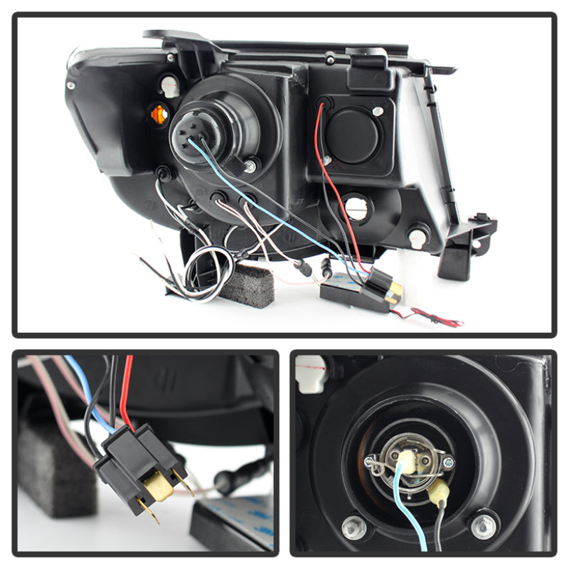 FR SPORT Spyder Toyota Tacoma 05-11 Projector Headlights CCFL Halo LED Blk Smke...